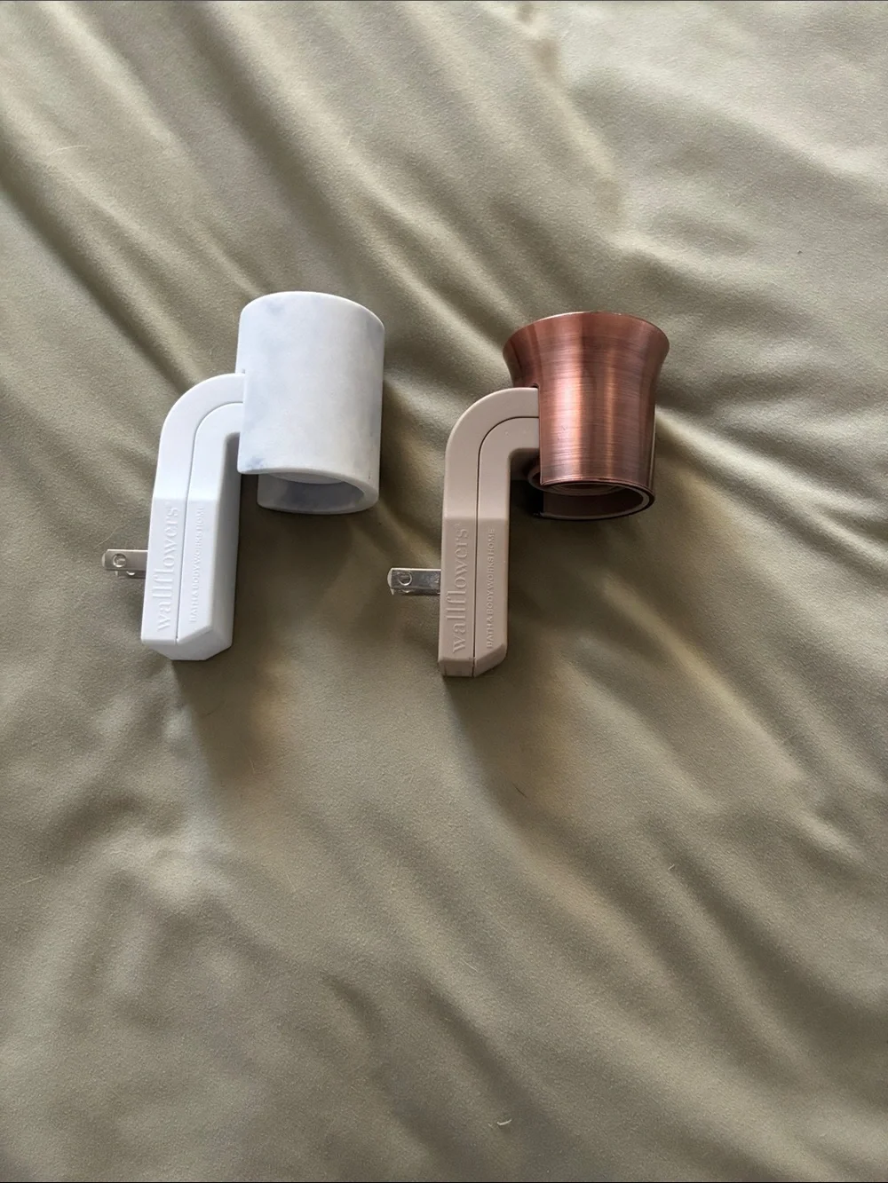 Wallflower Marble White and Copper Tone Plug-In Fragrance Holders